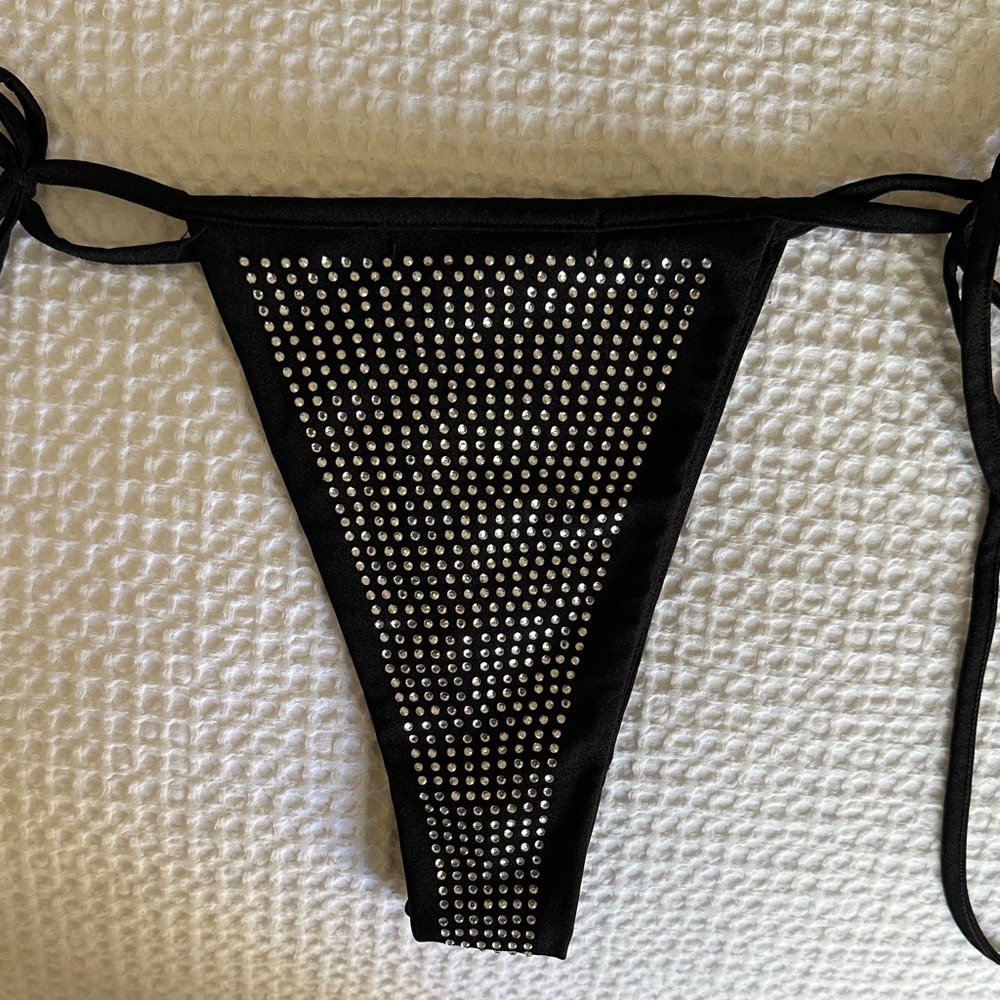 Black Rhinestone Bikini - Picture 3 of 4